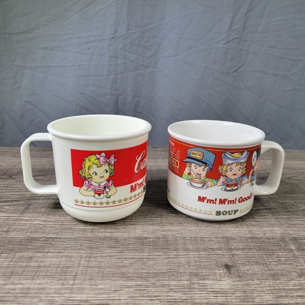 Campbell's Plastic & Ceramic Soup Cup Set‎
